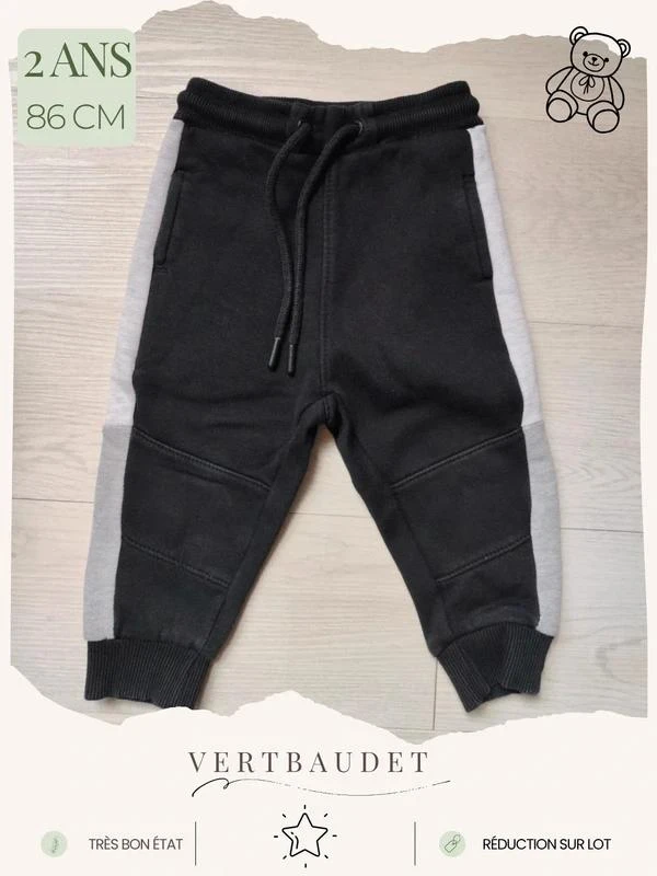 Bas de jogging noir 🧸 Taille 2 ans 🧸 Vertbaudet